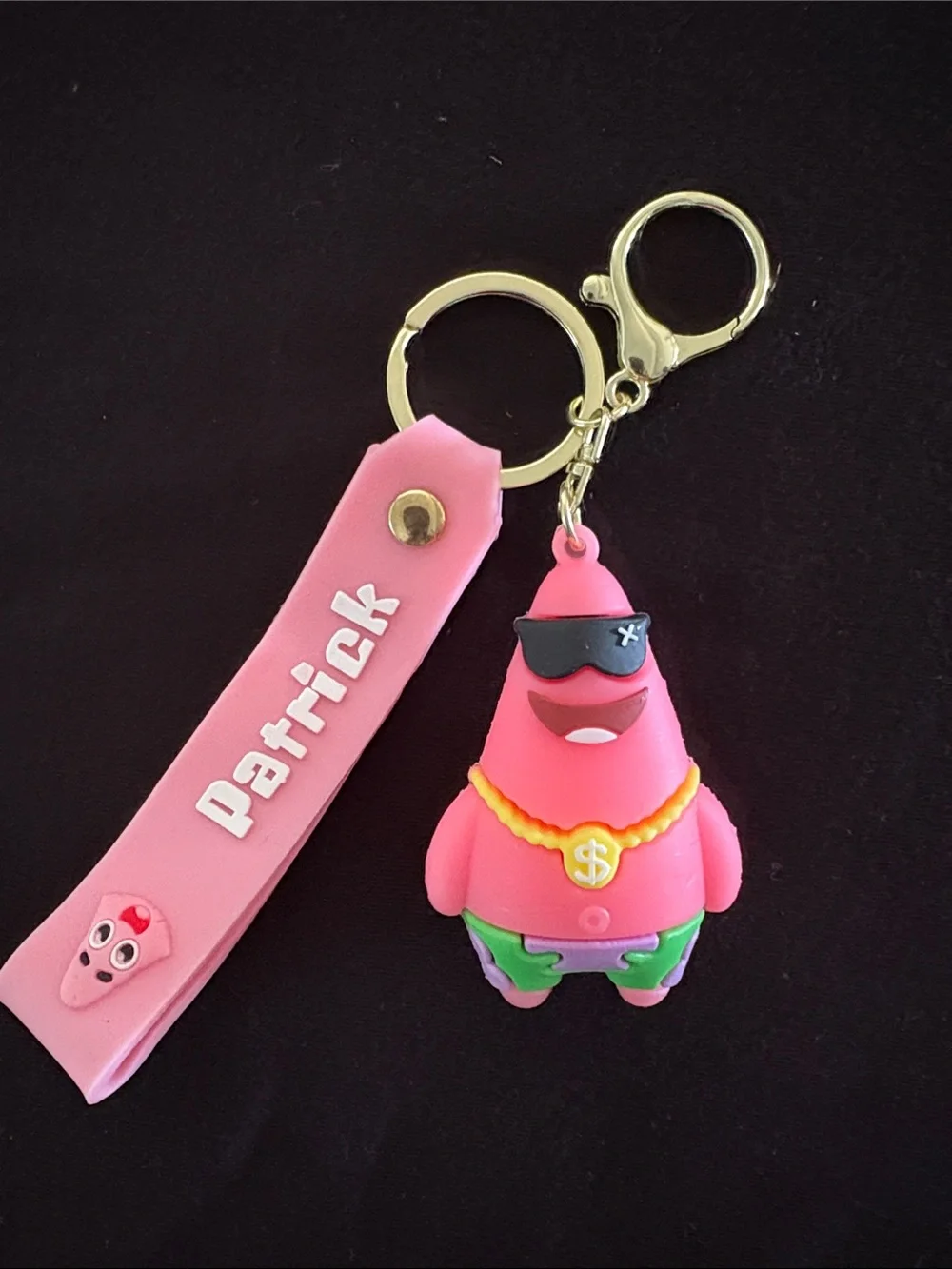 Patrick Pink Starfish SpongeBob Keychain Bag Charm with Strap